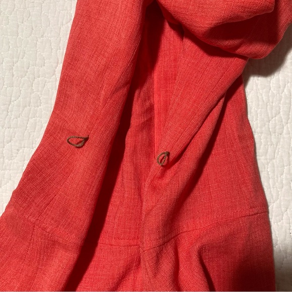 Evan Picone Coral Sleeveless V-Neck A-Line Dress - Picture 14 of 14